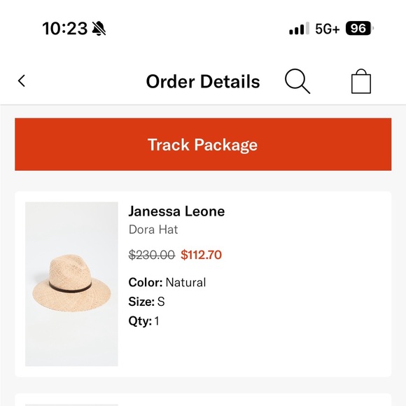 Lightly used malleable Janessa Leone Dora Raffia Hat - Picture 5 of 5